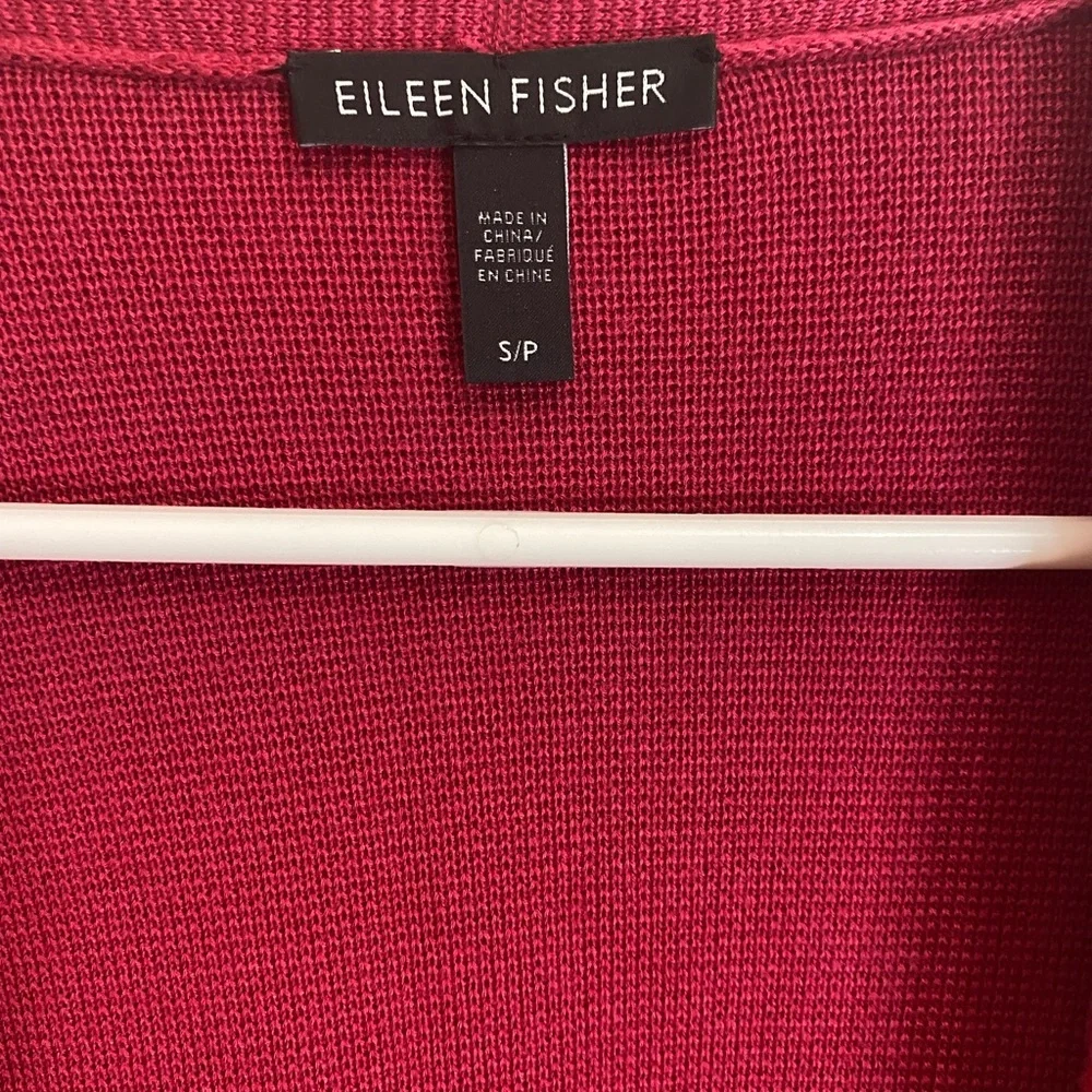Eileen Fisher pink open draped cardigan size small